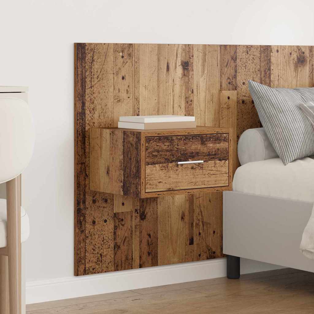 Kopfteil mit Schrank 3 stk. Altholz Holzwerkstoff