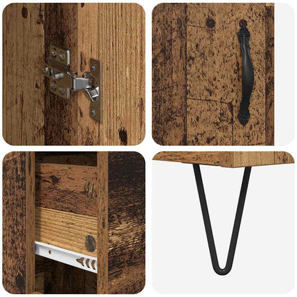 Highboard 2 stk. Altholz 69,5 x 34 x 180 cm Holzwerkstoff