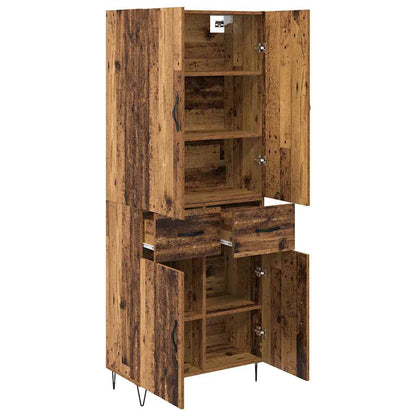 Highboard 2 stk. Altholz 69,5 x 34 x 180 cm Holzwerkstoff
