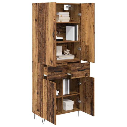 Highboard 2 stk. Altholz 69,5 x 34 x 180 cm Holzwerkstoff