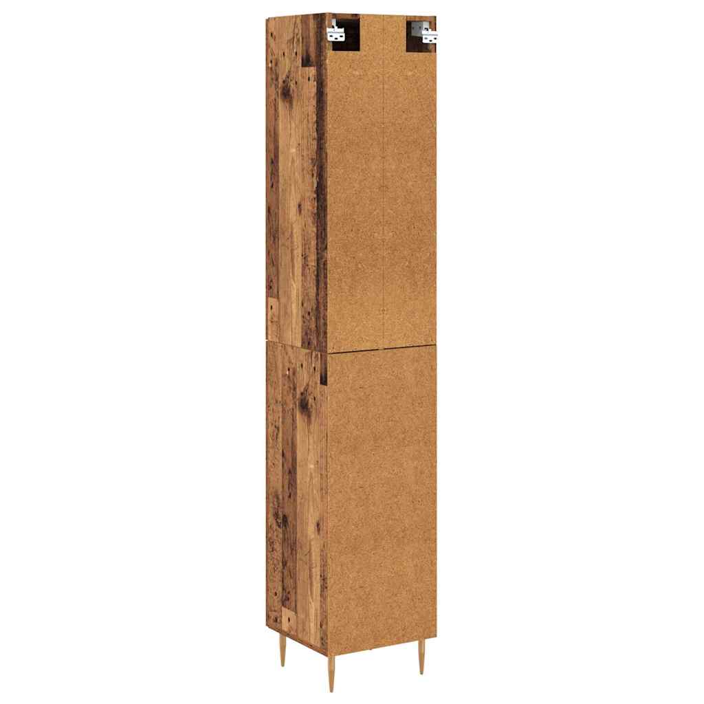Highboard 2 pcs Altholz Glas