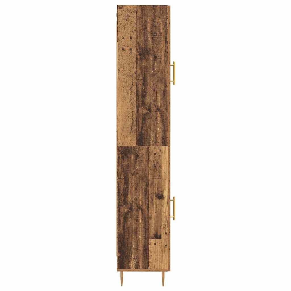 Highboard 2 pcs Altholz Glas