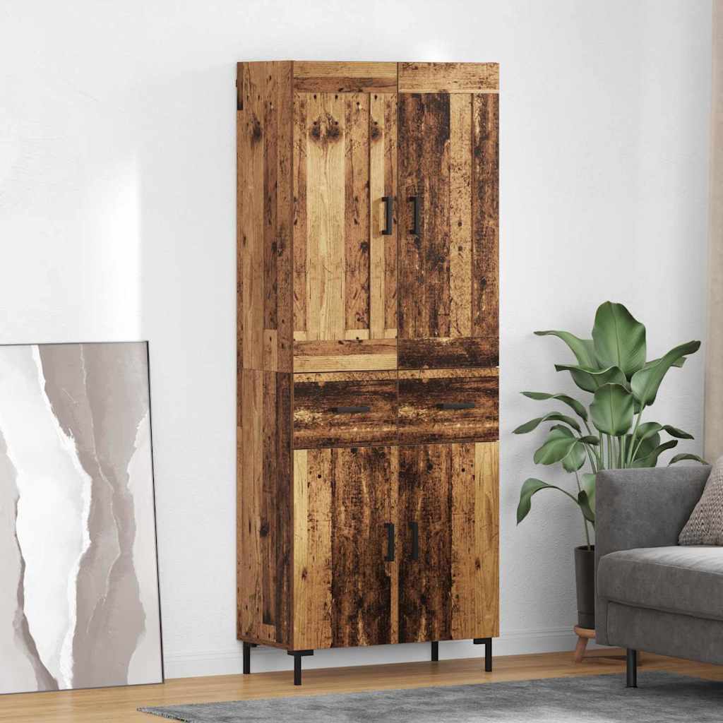 Highboard 2 stk. Altholz 69,5 x 34 x 180 cm Holzwerkstoff