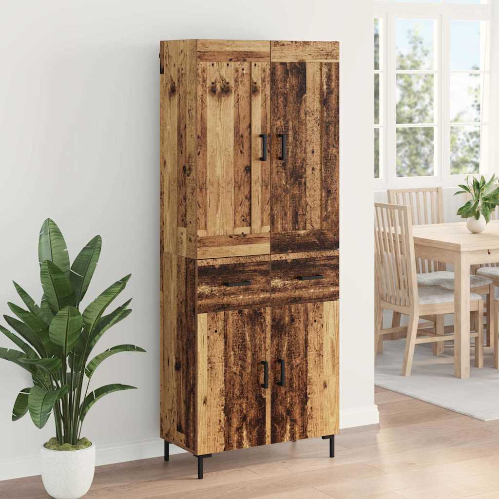 Highboard 2 stk. Altholz 69,5 x 34 x 180 cm Holzwerkstoff