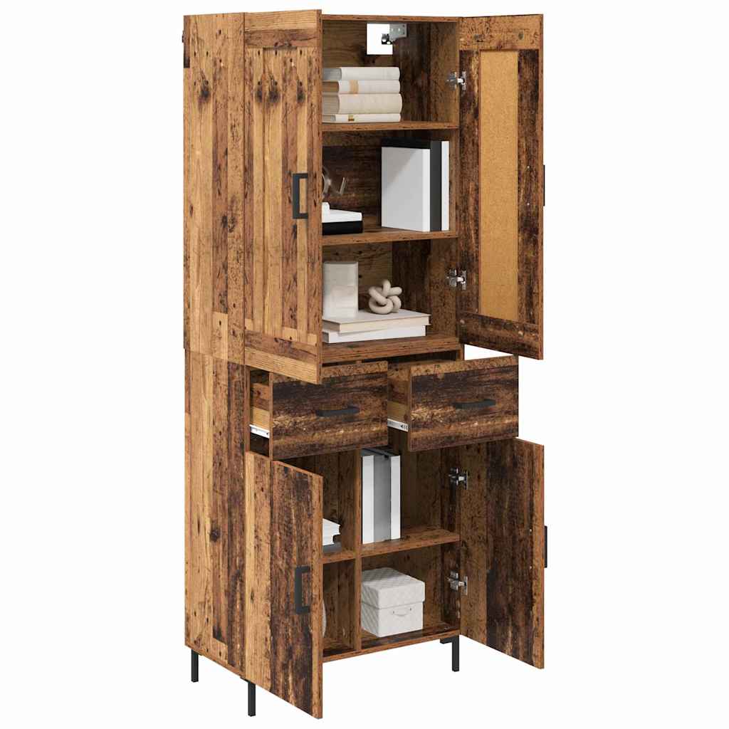 Highboard 2 stk. Altholz 69,5 x 34 x 180 cm Holzwerkstoff