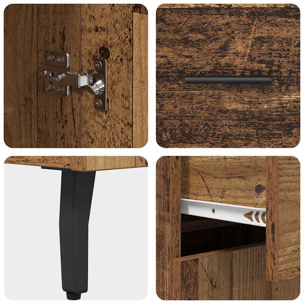 Highboard 2 stk. Altholz 69,5 x 34 x 180 cm Holzwerkstoff