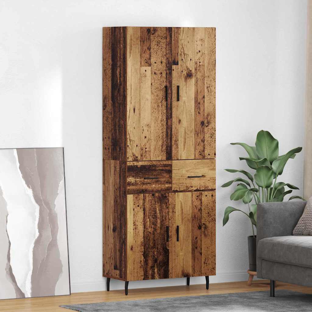 Highboard 2 stk. Altholz 69,5 x 34 x 180 cm Holzwerkstoff