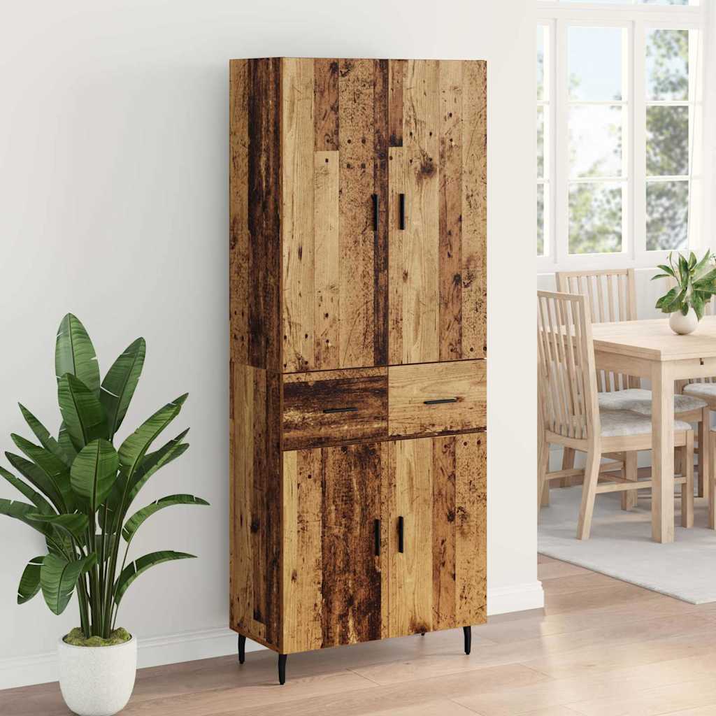 Highboard 2 stk. Altholz 69,5 x 34 x 180 cm Holzwerkstoff