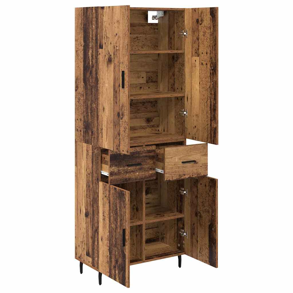 Highboard 2 stk. Altholz 69,5 x 34 x 180 cm Holzwerkstoff