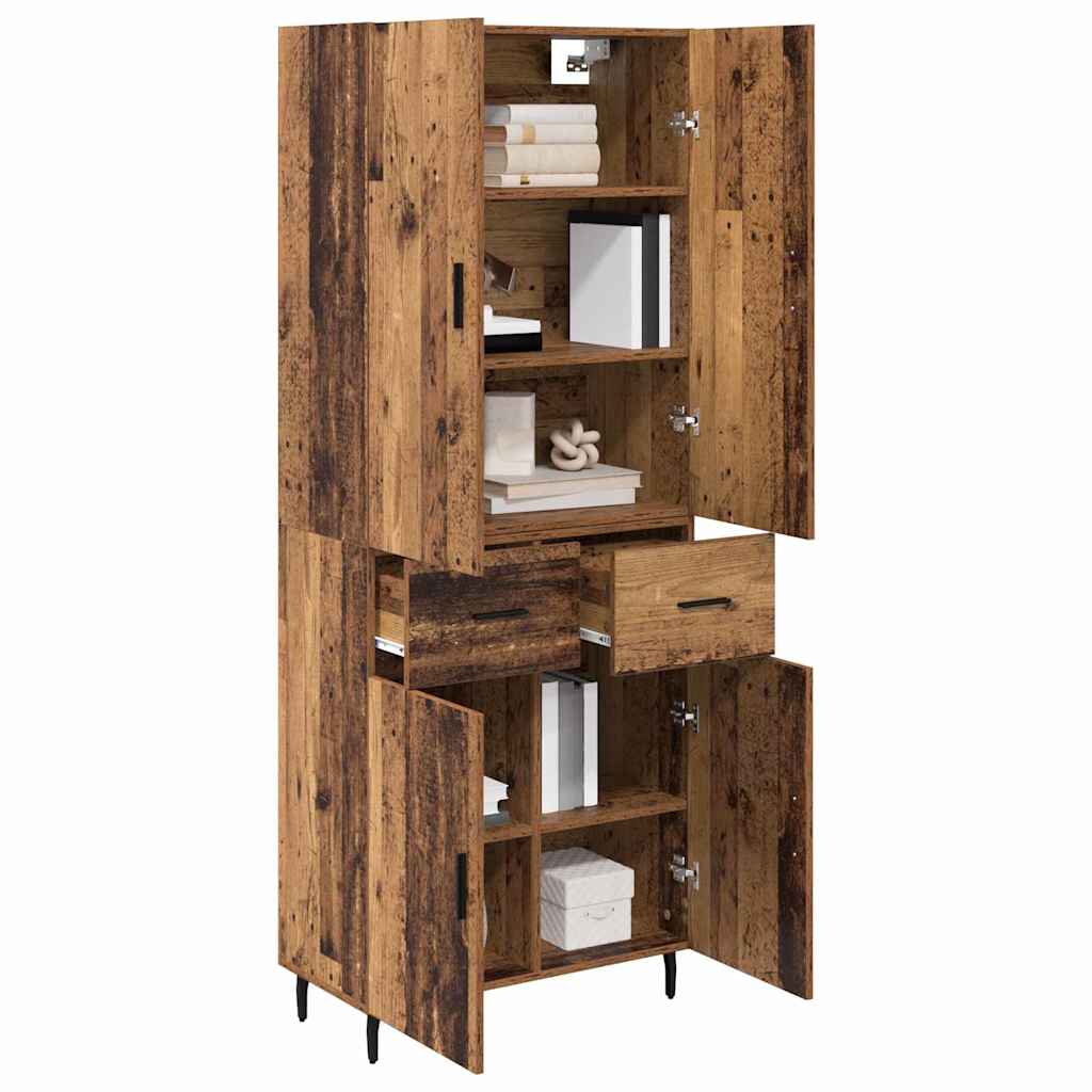 Highboard 2 stk. Altholz 69,5 x 34 x 180 cm Holzwerkstoff