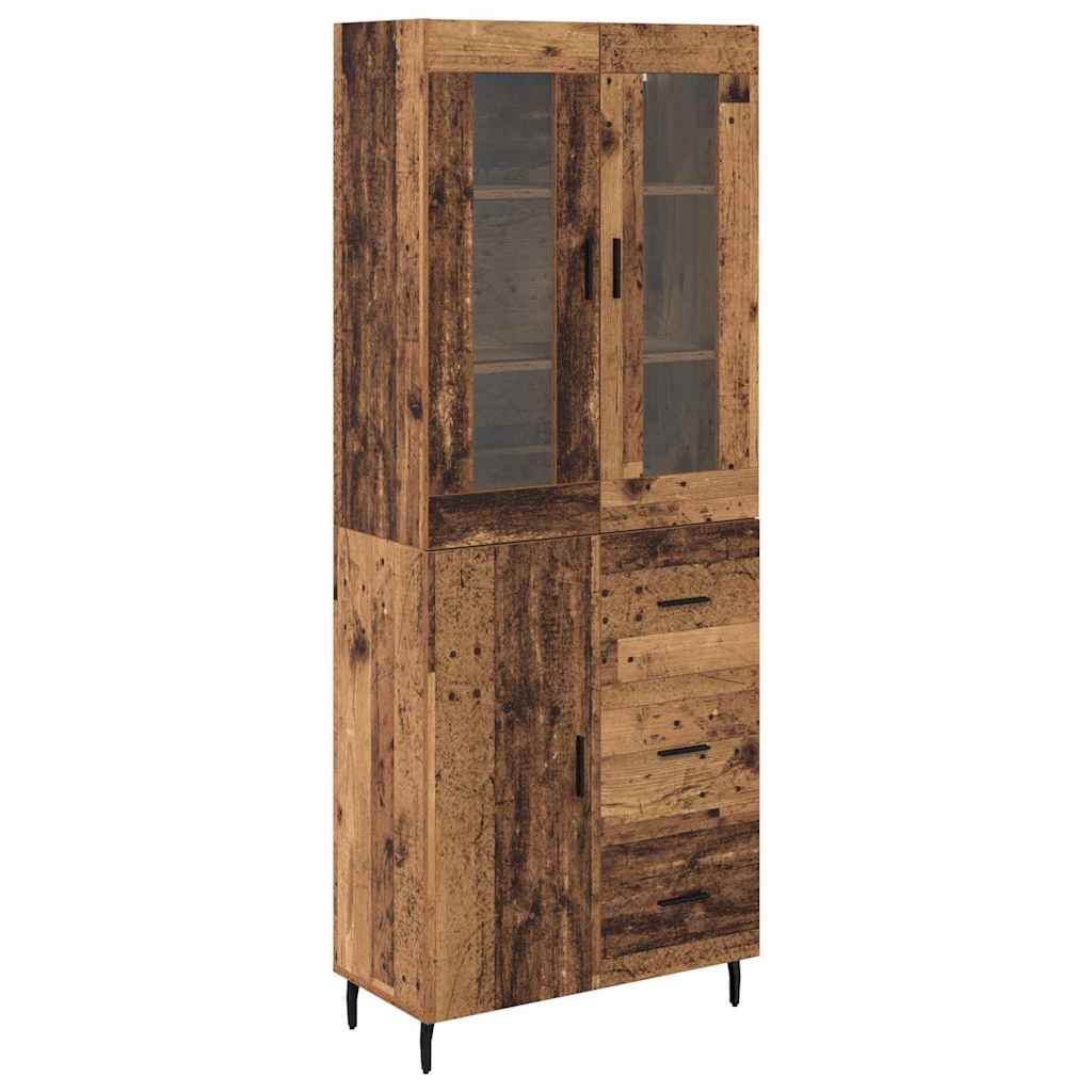 Highboard 2 stk. Altholz 69,5 x 34 x 180 cm Holzwerkstoff
