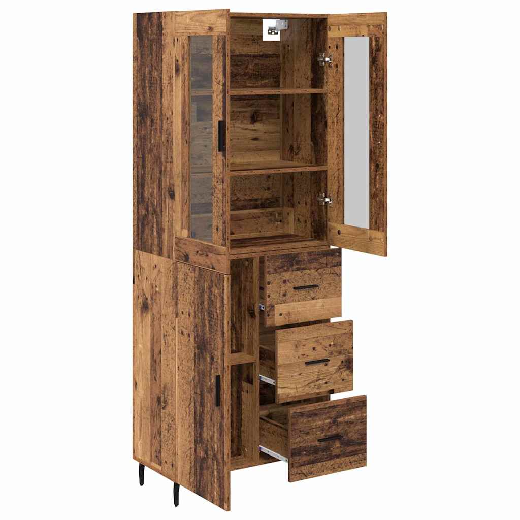 Highboard 2 stk. Altholz 69,5 x 34 x 180 cm Holzwerkstoff