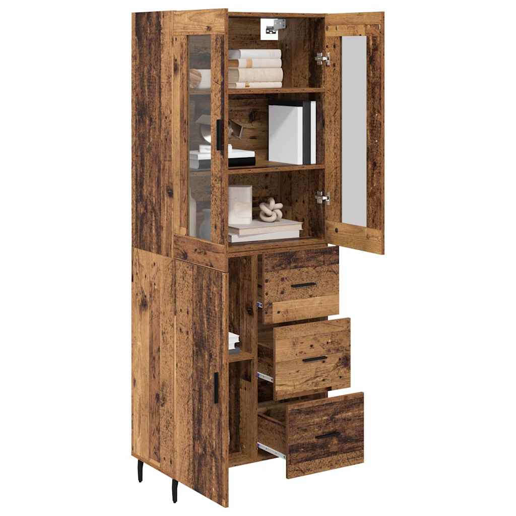 Highboard 2 stk. Altholz 69,5 x 34 x 180 cm Holzwerkstoff