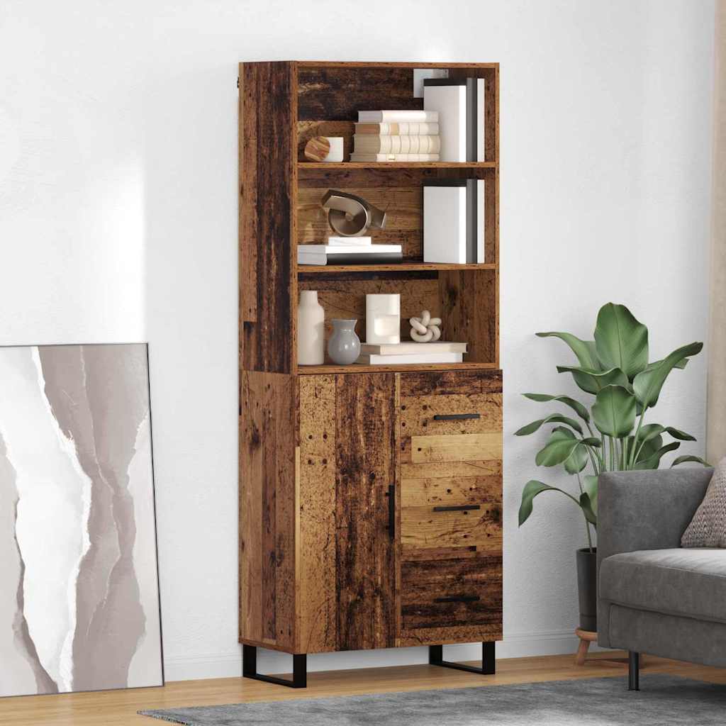 Highboard 2 stk. Altholz 69,5 x 34 x 180 cm