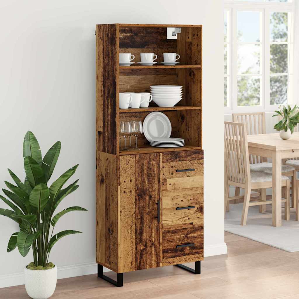 Highboard 2 stk. Altholz 69,5 x 34 x 180 cm