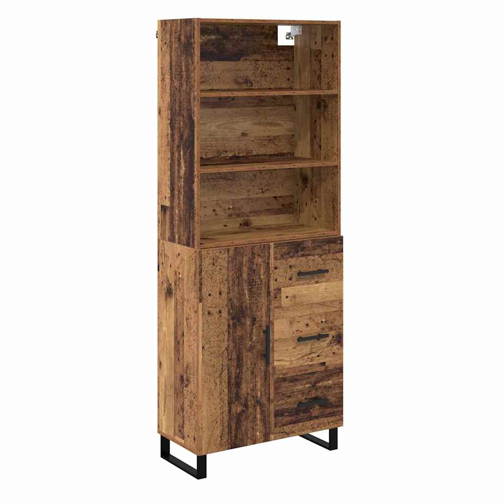 Highboard 2 stk. Altholz 69,5 x 34 x 180 cm