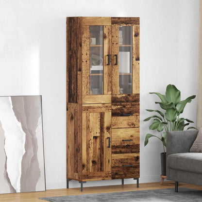 Highboard 2 stk. Altholz 69,5 x 34 x 180 cm Holzwerkstoff