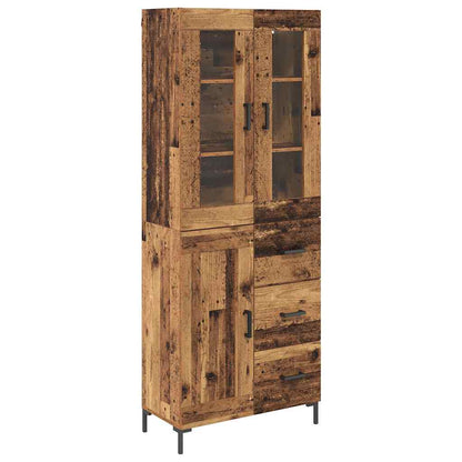 Highboard 2 stk. Altholz 69,5 x 34 x 180 cm Holzwerkstoff