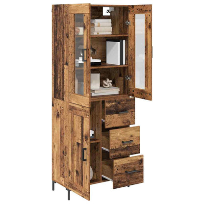 Highboard 2 stk. Altholz 69,5 x 34 x 180 cm Holzwerkstoff