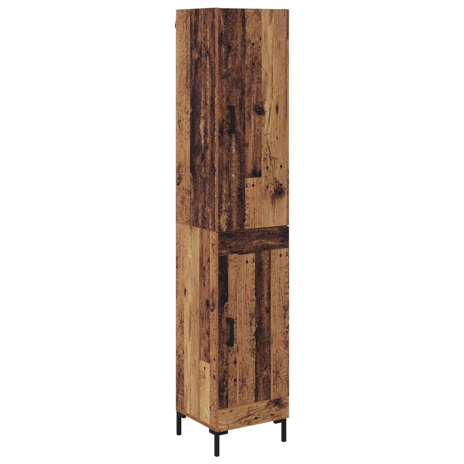 Highboard Altholz 34,5 x 34 x 180 cm Holzwerkstoff