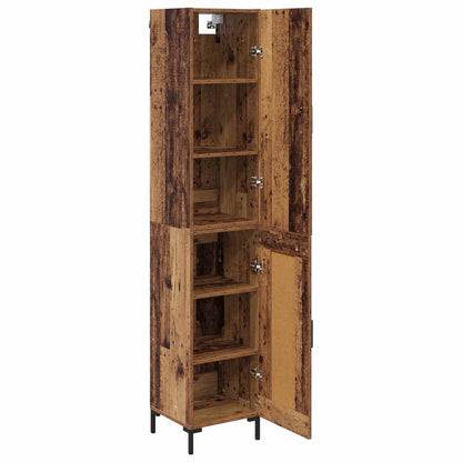Highboard Altholz 34,5 x 34 x 180 cm Holzwerkstoff