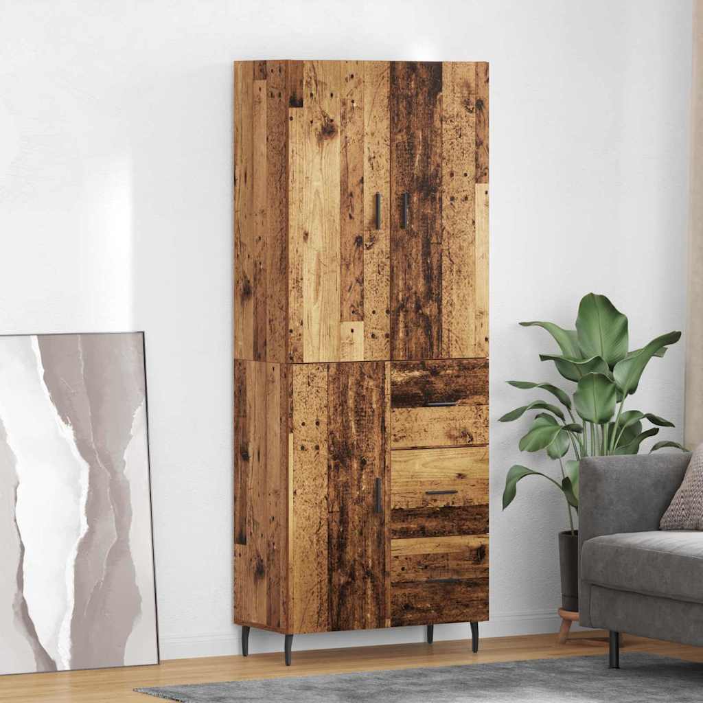 Highboard 2 stk. Altholz 69,5 x 34 x 180 cm Holzwerkstoff
