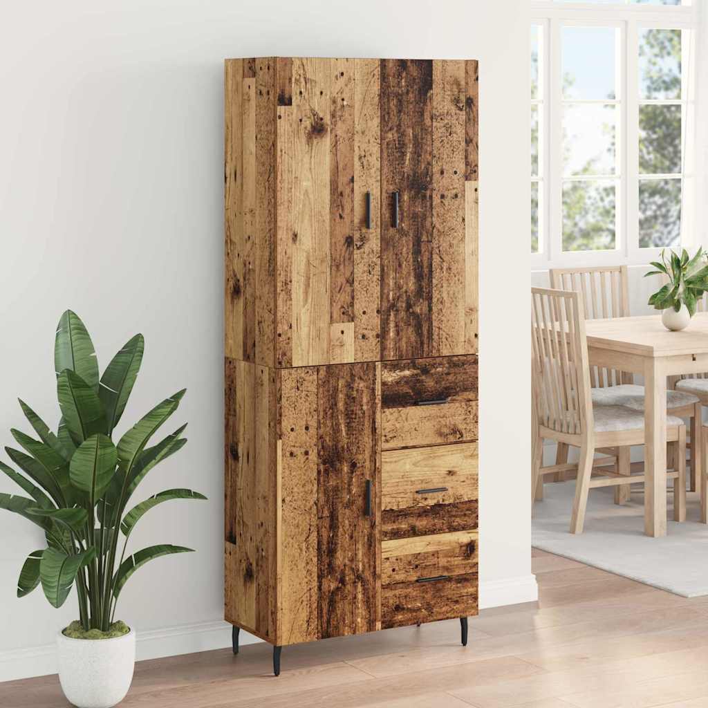 Highboard 2 stk. Altholz 69,5 x 34 x 180 cm Holzwerkstoff