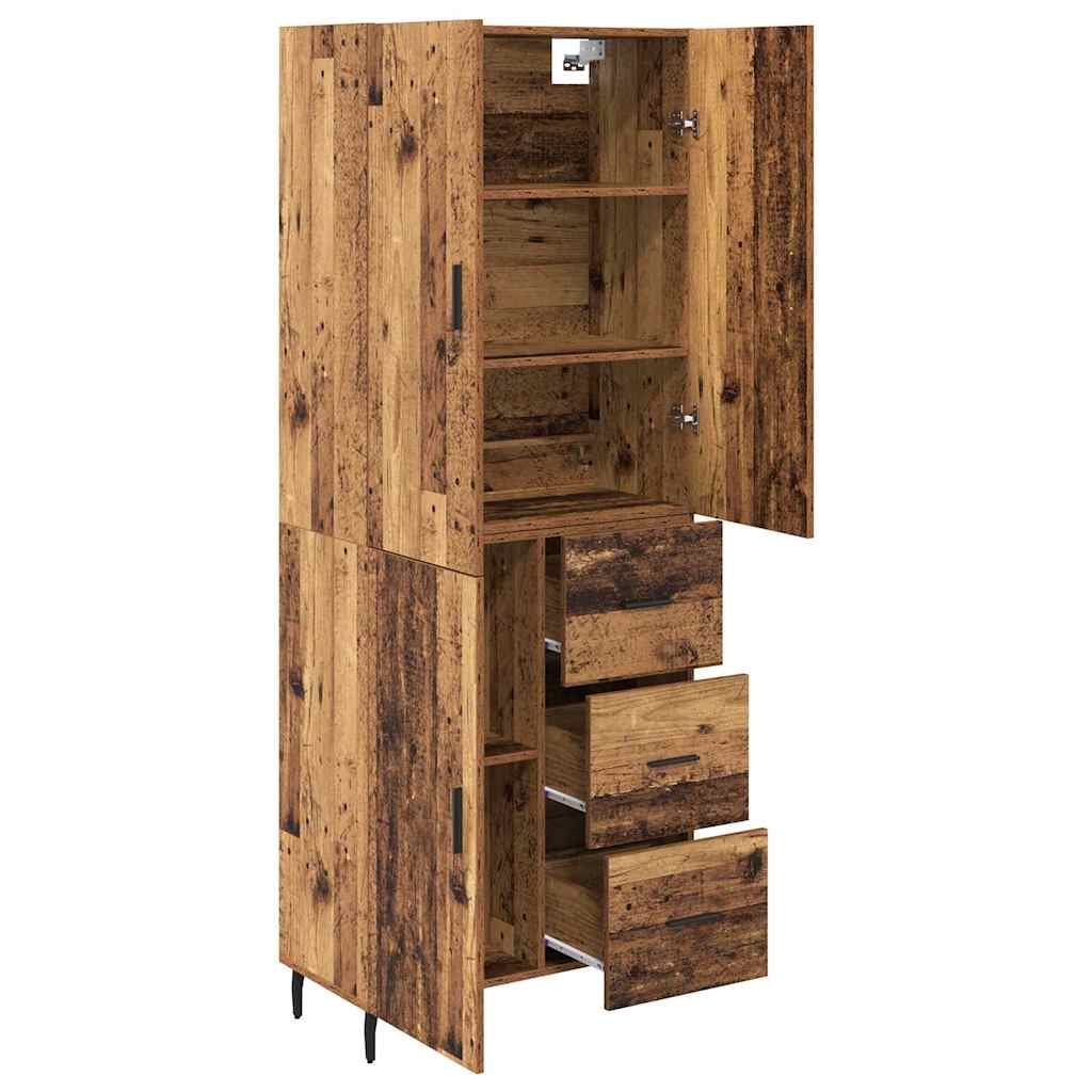 Highboard 2 stk. Altholz 69,5 x 34 x 180 cm Holzwerkstoff