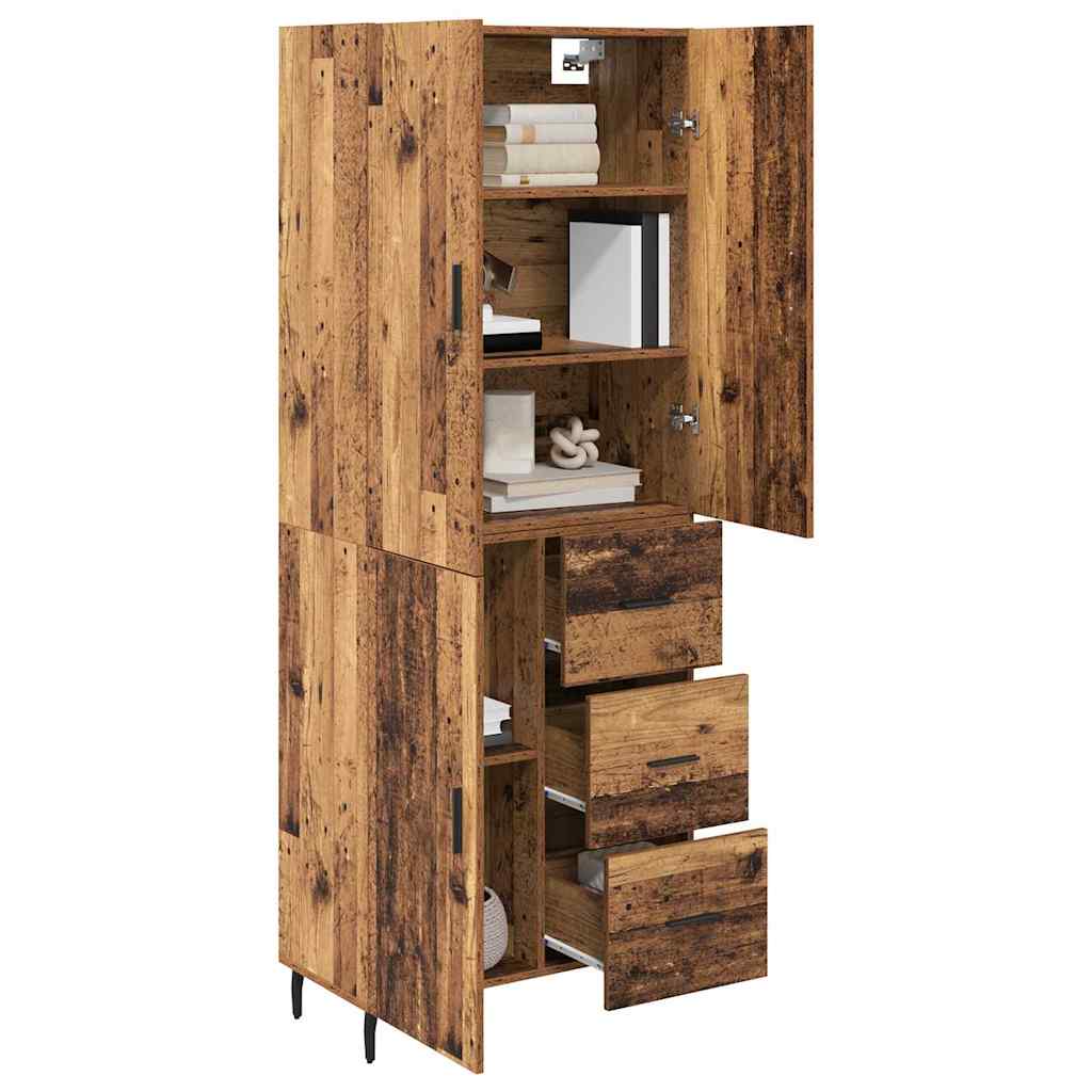 Highboard 2 stk. Altholz 69,5 x 34 x 180 cm Holzwerkstoff