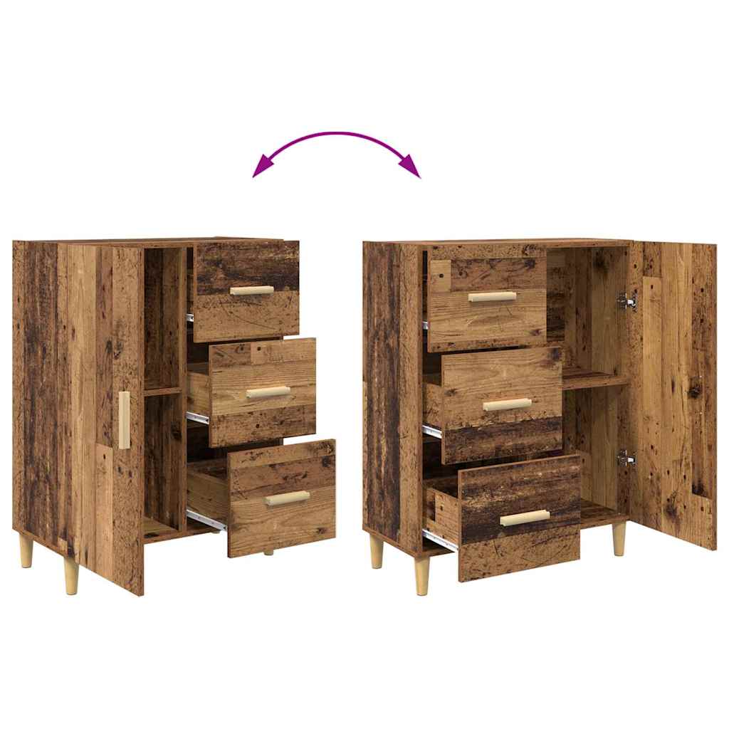 Highboard Altholz 69,5 x 34 x 180 cm Holzwerkstoff