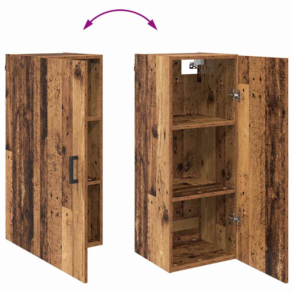 Highboard Altholz 69,5 x 34 x 180 cm Holzwerkstoff