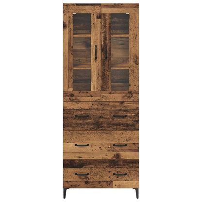 Highboard Altholz 69,5 x 34 x 180 cm Holzwerkstoff