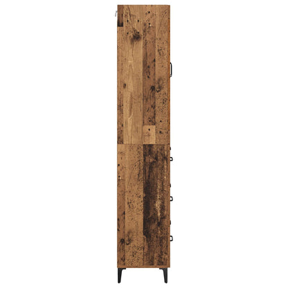 Highboard Altholz 69,5 x 34 x 180 cm Holzwerkstoff
