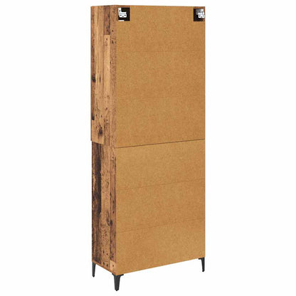 Highboard Altholz 69,5 x 34 x 180 cm Holzwerkstoff