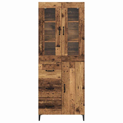 Highboard Altholz 69,5 x 34 x 180 cm Holzwerkstoff