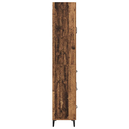 Highboard Altholz 69,5 x 34 x 180 cm Holzwerkstoff