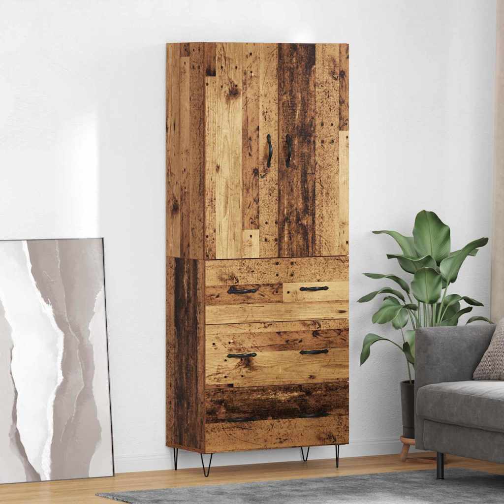 Highboard 2 stk. Altholz 69,5 x 34 x 180 cm Holzwerkstoff