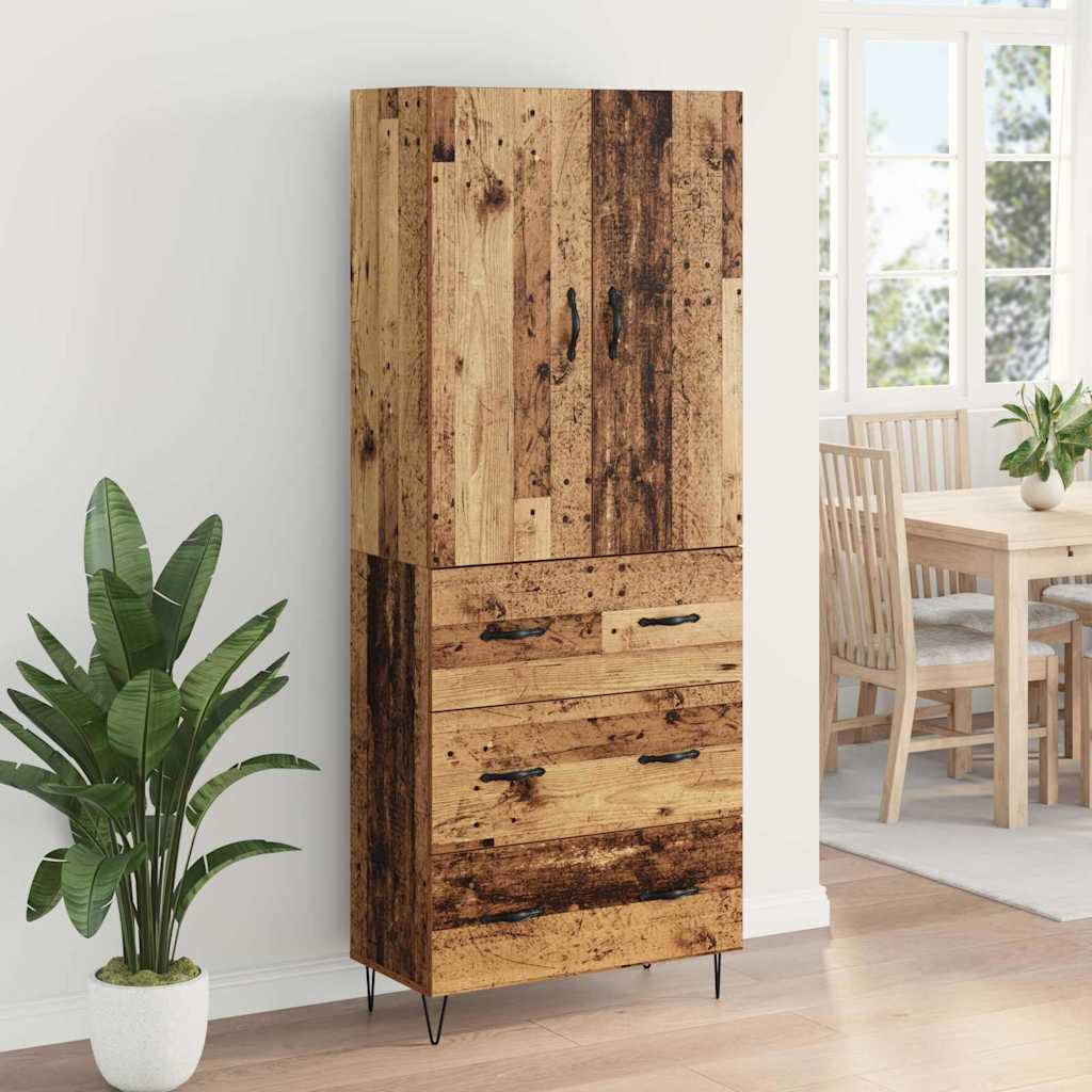 Highboard 2 stk. Altholz 69,5 x 34 x 180 cm Holzwerkstoff