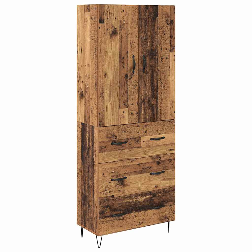 Highboard 2 stk. Altholz 69,5 x 34 x 180 cm Holzwerkstoff