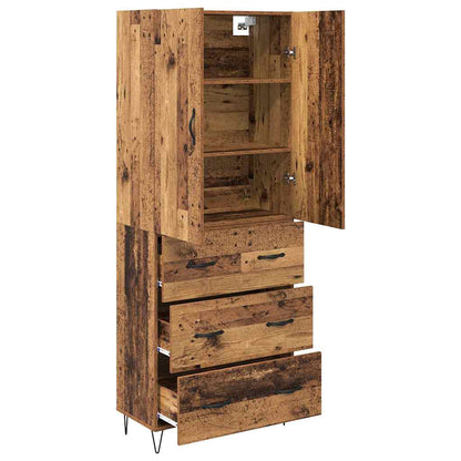 Highboard 2 stk. Altholz 69,5 x 34 x 180 cm Holzwerkstoff