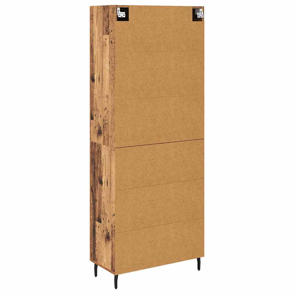 Highboard 2 pcs Altholz Holzwerkstoff