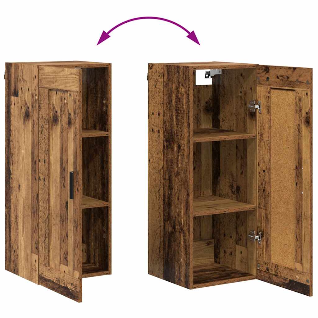 Highboard Altholz 34,5 x 34 x 180 cm Holzwerkstoff