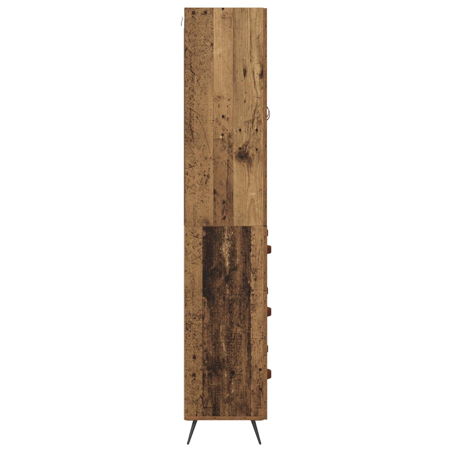 Highboard Altholz 69,5 x 34 x 180 cm Holzwerkstoff