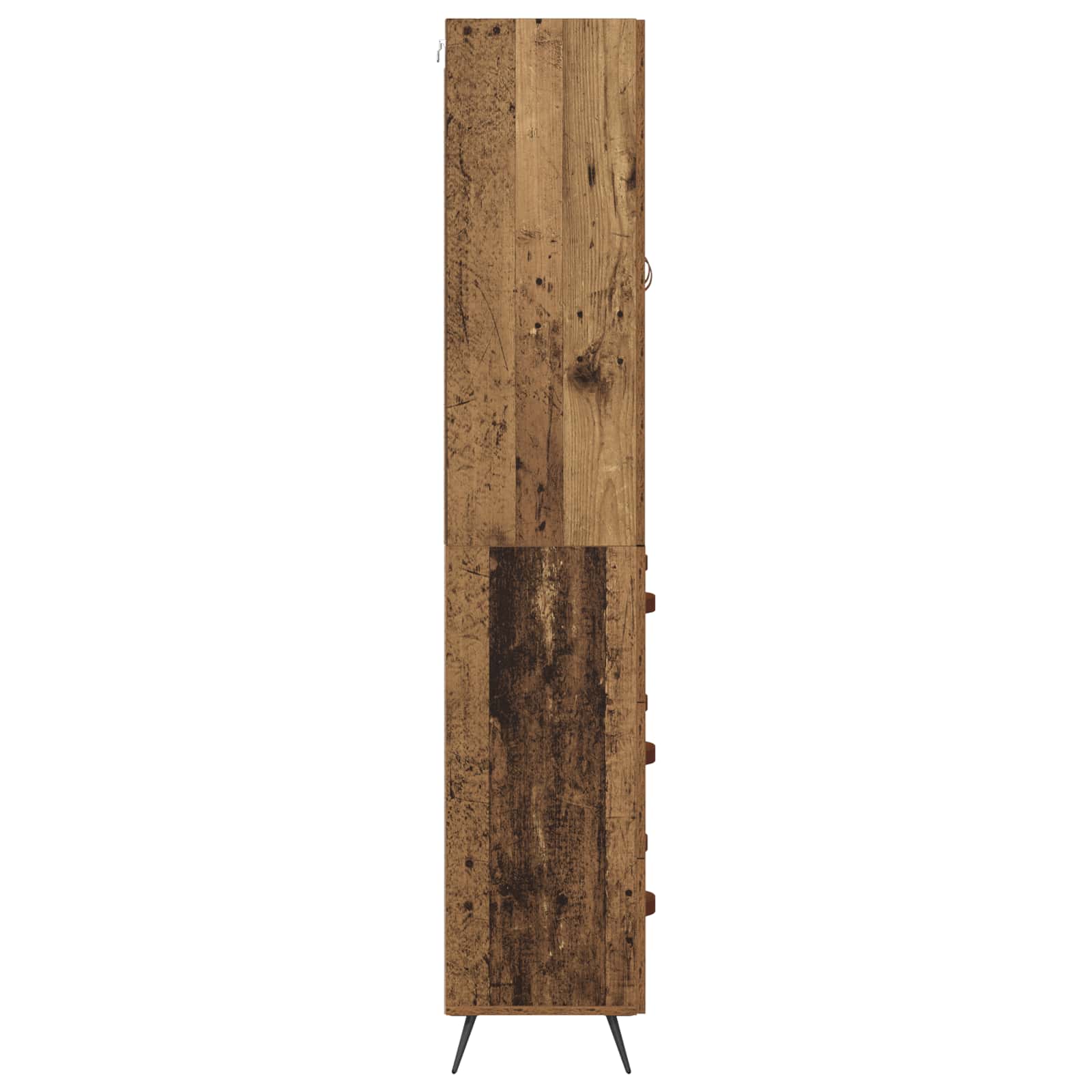 Highboard Altholz 69,5 x 34 x 180 cm Holzwerkstoff