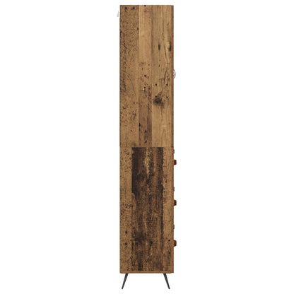 Highboard Altholz 69,5 x 34 x 180 cm Holzwerkstoff