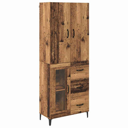 Highboard Altholz 69,5 x 34 x 180 cm Holzwerkstoff