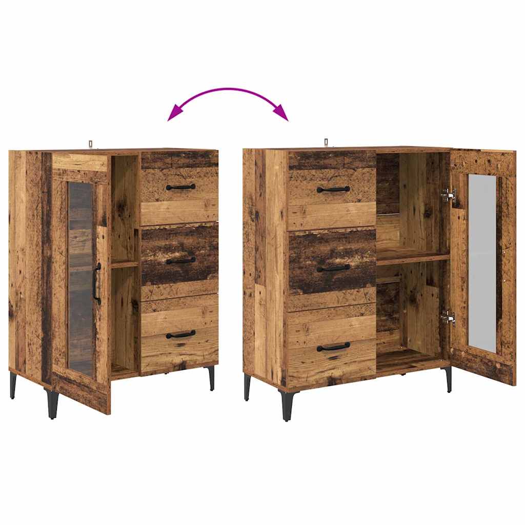 Highboard Altholz 69,5 x 34 x 180 cm Holzwerkstoff