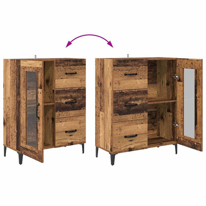 Highboard Altholz 69,5 x 34 x 180 cm Holzwerkstoff