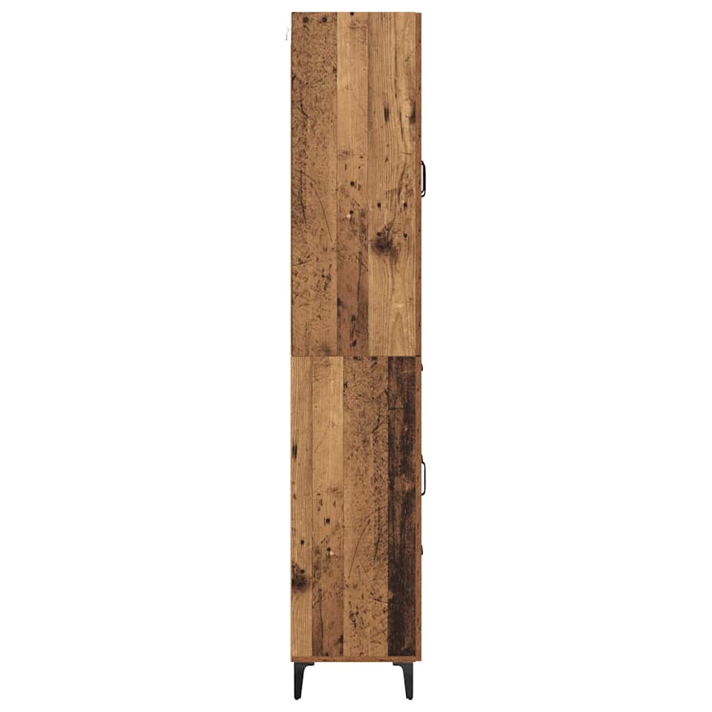 Highboard Altholz 69,5 x 34 x 180 cm Holzwerkstoff
