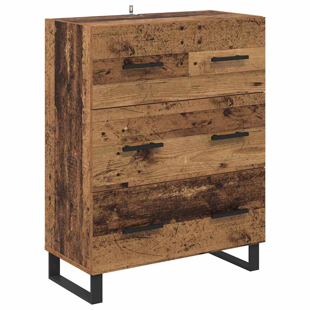 Highboard mit Schubladen 2 pcs Altholz 69,5 x 34 x 180 cm